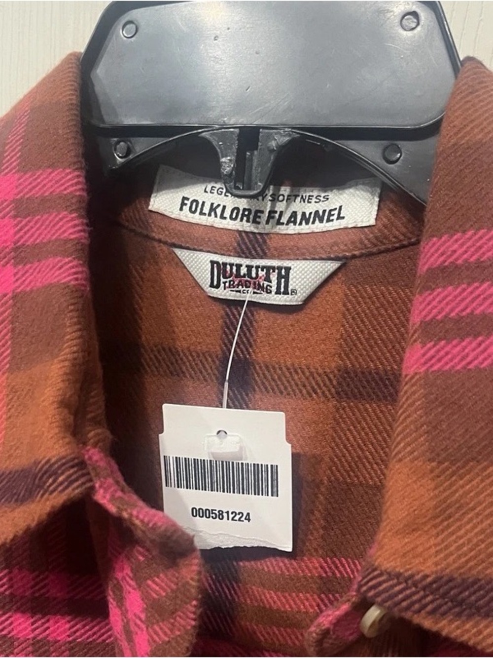 Duluth Trading Co Brown & Pink Plaid Button-Up Shirt - Picture 3 of 5